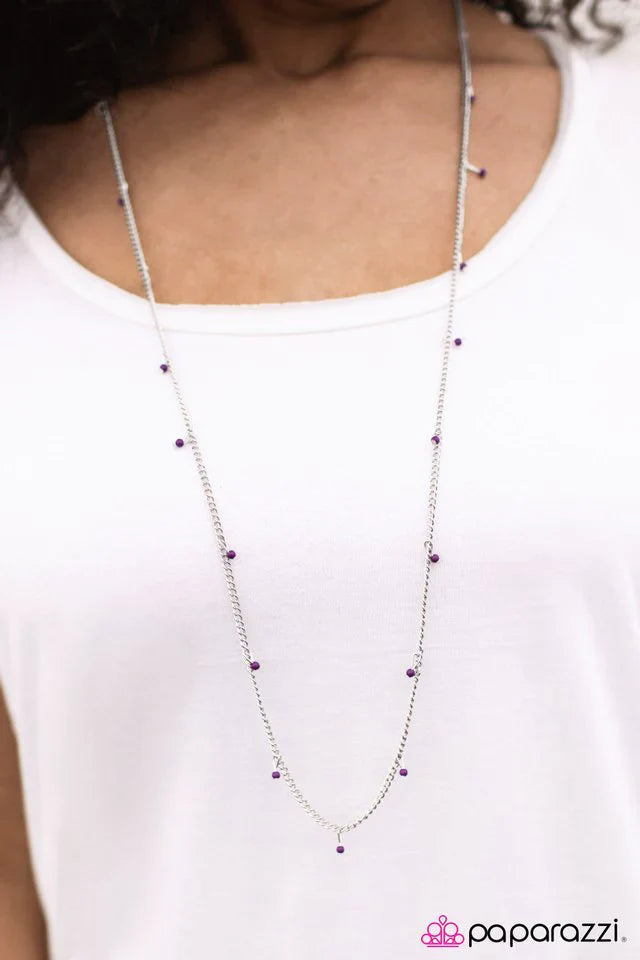 Paparazzi Necklace ~ Small Town Girl - Purple