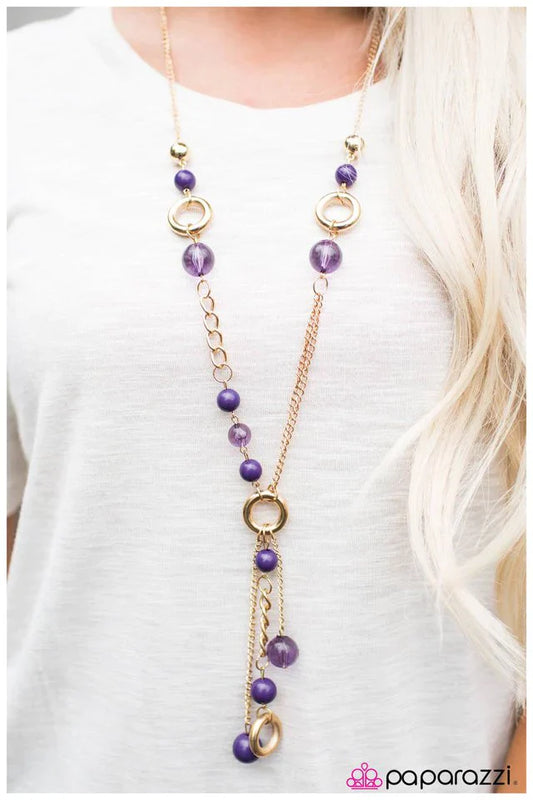 Paparazzi Necklace ~ So Long! - Purple