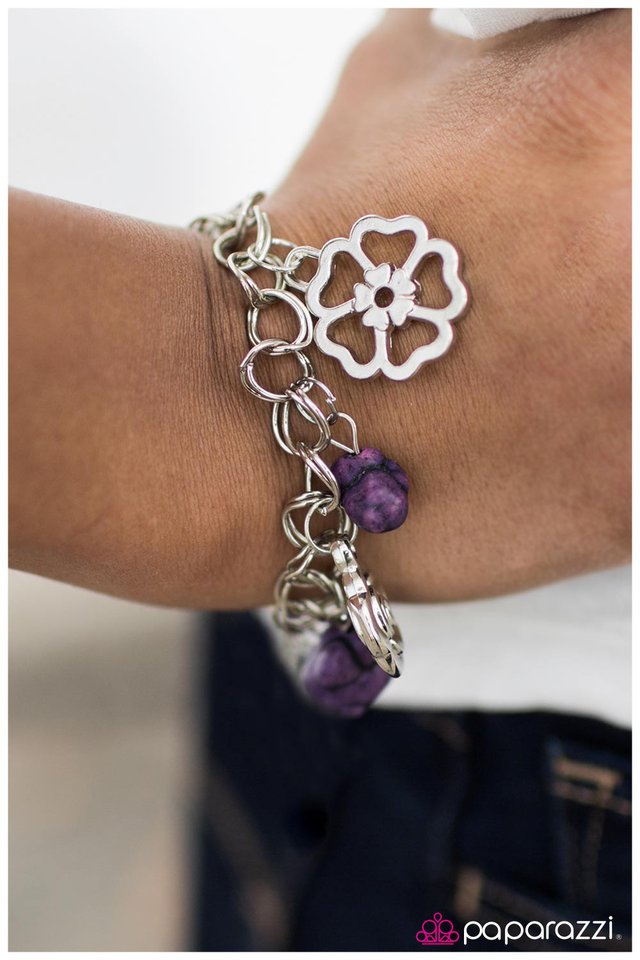 Paparazzi Bracelet ~ Rock Garden - Purple