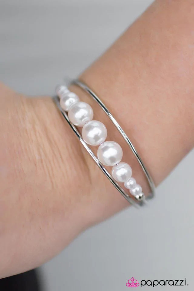 Paparazzi Bracelet ~ Ballroom Romance - White