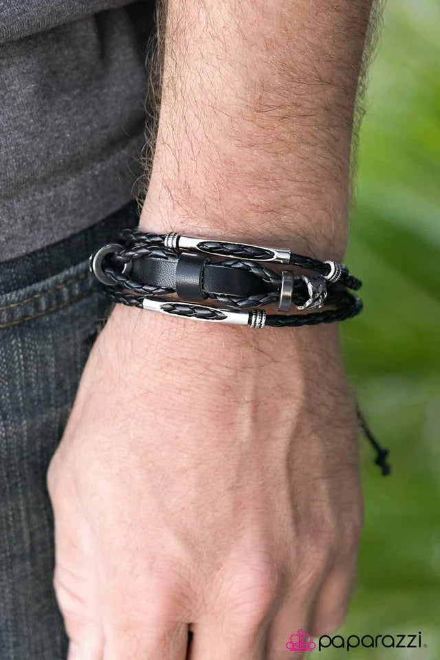 Paparazzi Bracelet ~ Rough Rider - Black