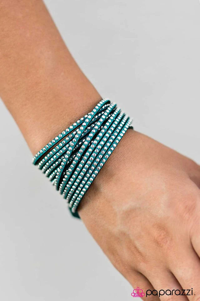 Paparazzi Bracelet ~ Dont Eat the Glitter - Blue