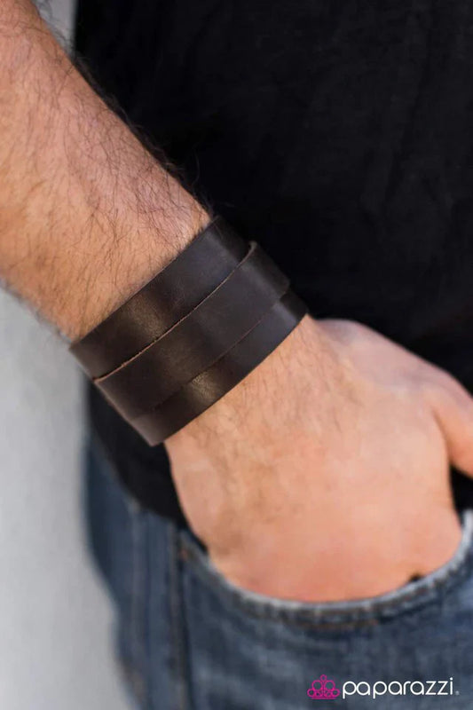 Paparazzi Bracelet ~ Man Overboard! - Brown