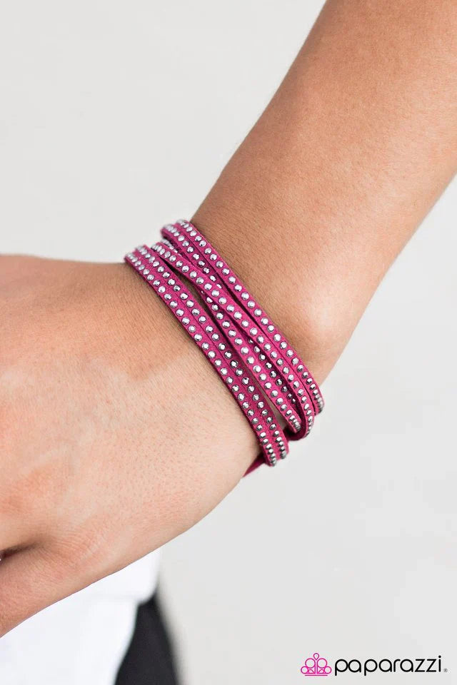Paparazzi Bracelet ~ Playing The Villian - Pink