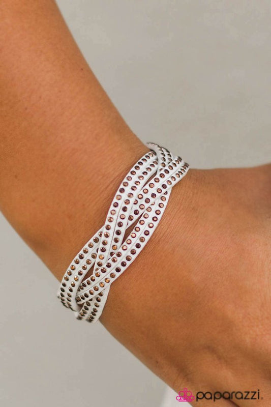 Paparazzi Bracelet ~ Home Run - White