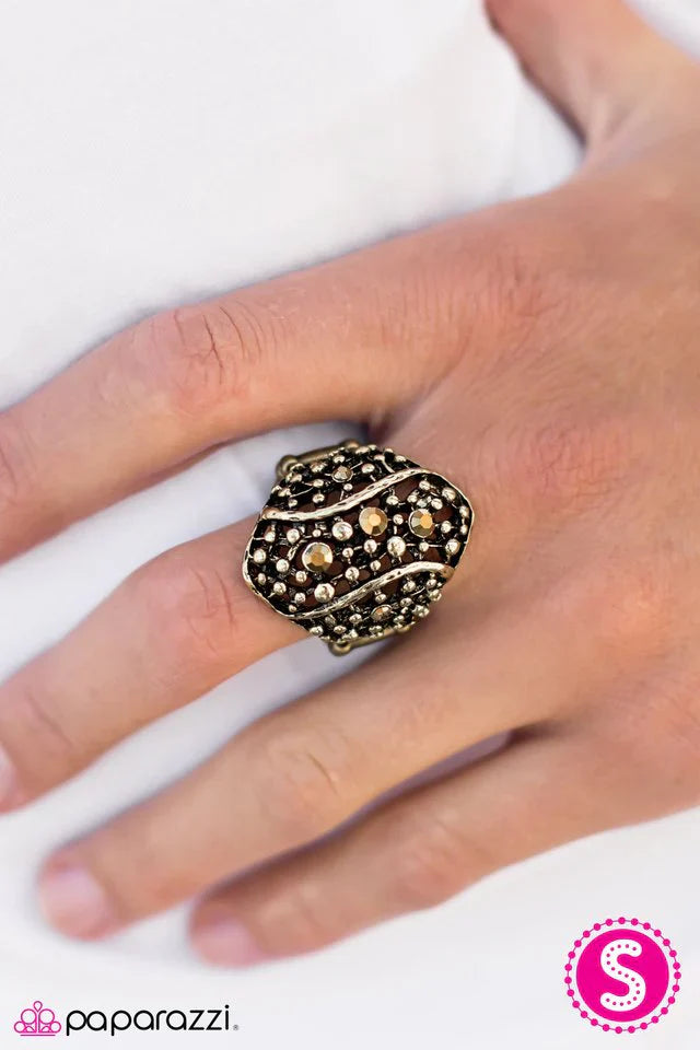 Paparazzi Ring ~ Take Guard - Brass