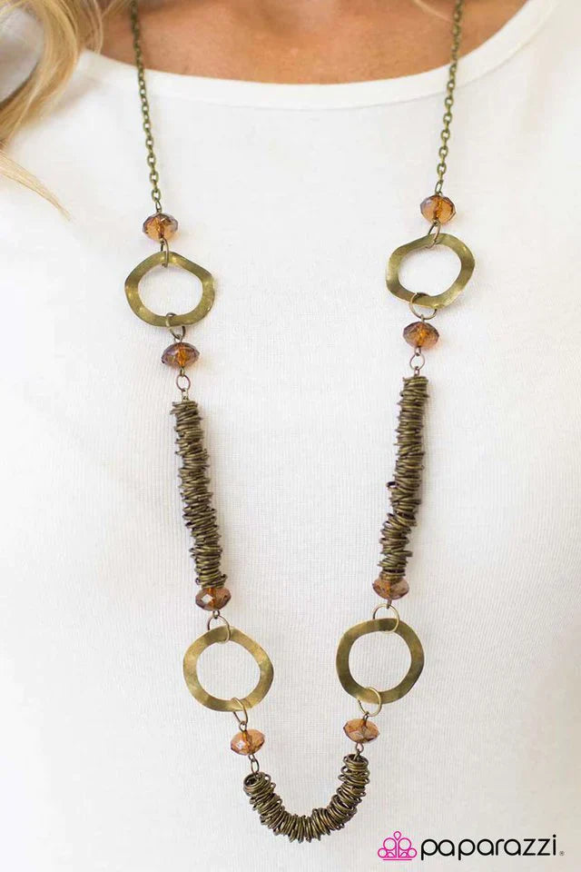 Paparazzi Necklace ~ In It to Win It - Brass