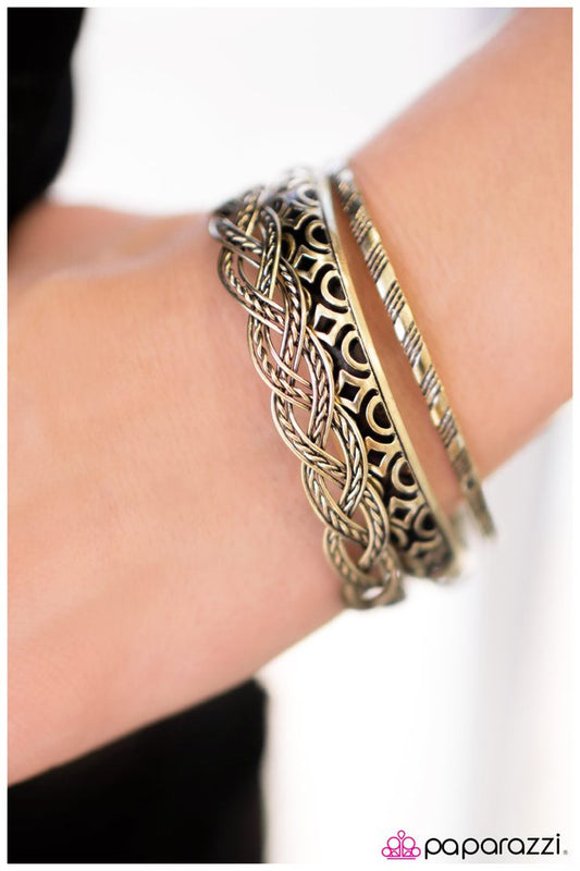 Paparazzi Bracelet ~ The Traveler - Brass