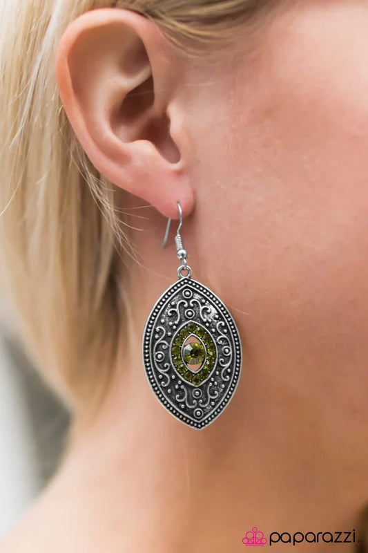 Paparazzi Earring ~ Once Upon A Princess - Green