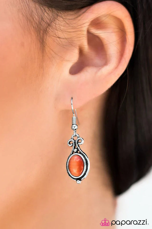 Paparazzi Earring ~ The Color Of Money - Orange