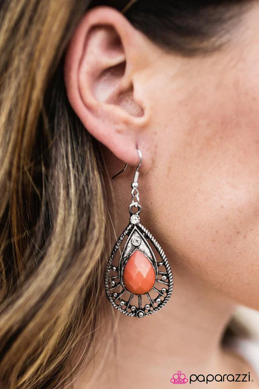 Paparazzi Earring ~ Colorcopia - Orange