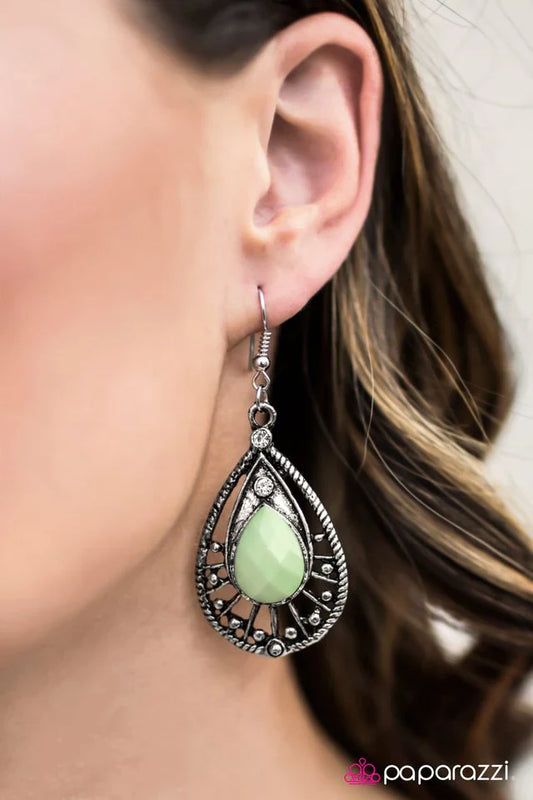 Paparazzi Earring ~ Colorcopia - Green