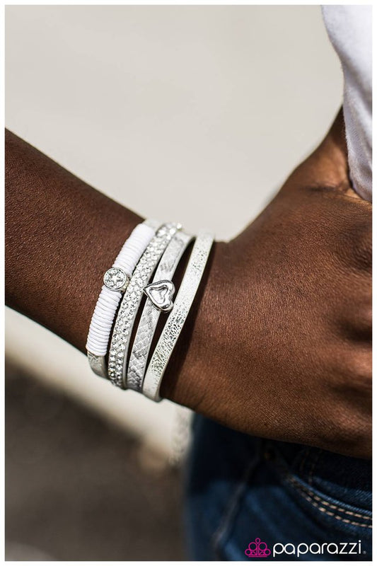 Paparazzi Bracelet ~ My Oh My - White