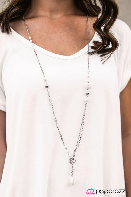 Paparazzi Necklace ~ Always Classy  - White