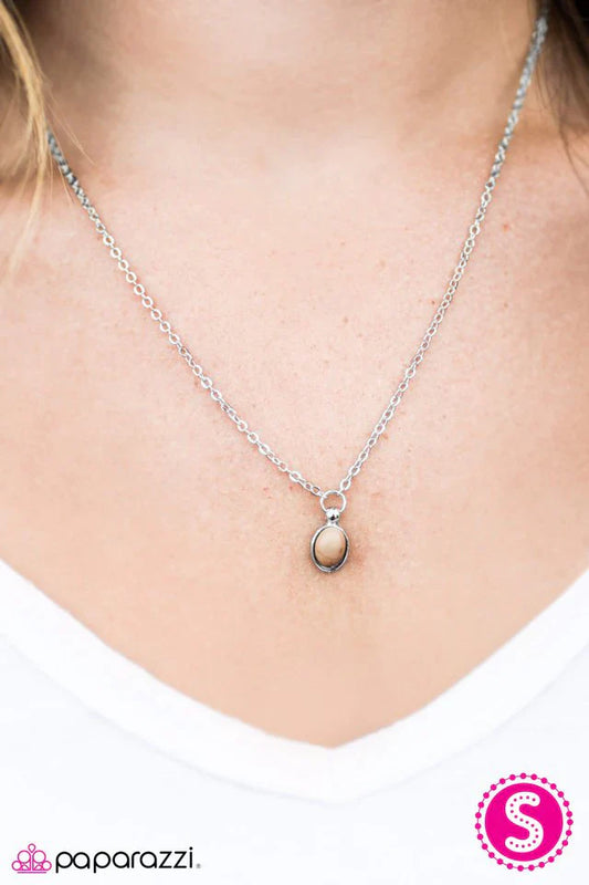 Paparazzi Necklace ~ Take A Hint - Brown