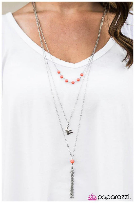 Paparazzi Necklace ~ The Songbird - Orange