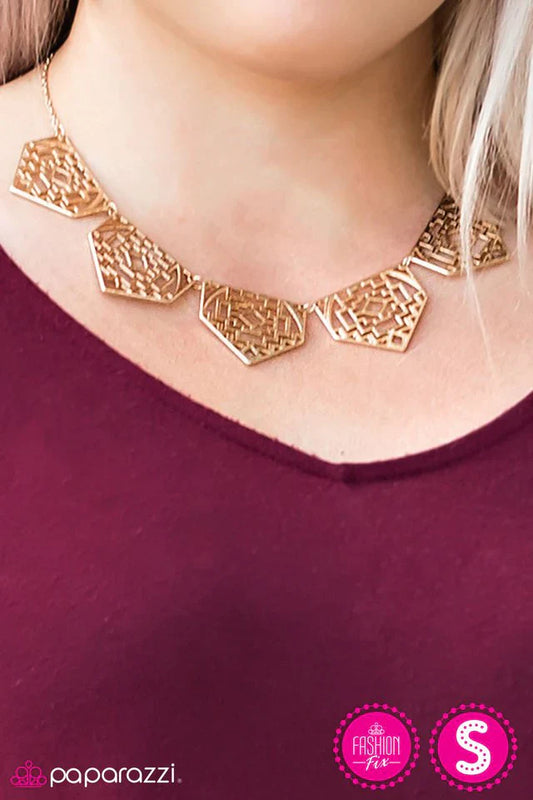 Paparazzi Necklace ~ Hacienda Heights - Gold