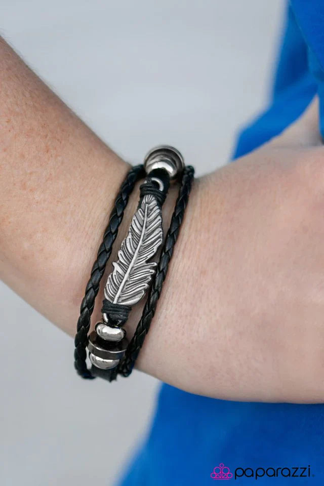 Paparazzi Bracelet ~ Iron Eagle - Black