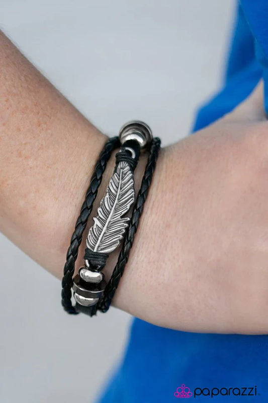 Paparazzi Bracelet ~ Iron Eagle - Black