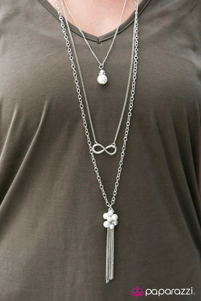 Paparazzi Necklace ~ To Whatever End - White