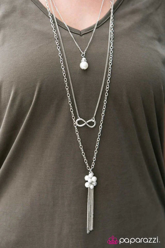 Paparazzi Necklace ~ To Whatever End - White