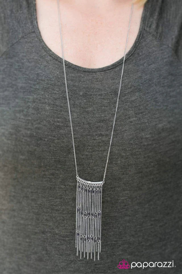 Paparazzi Necklace ~ Pull Back The Curtain - Purple