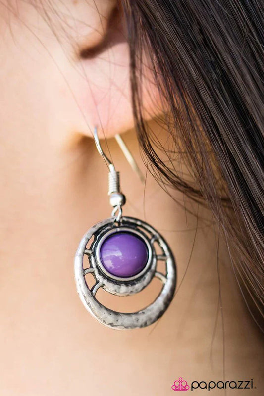 Paparazzi Earring ~ Panama Party - Purple