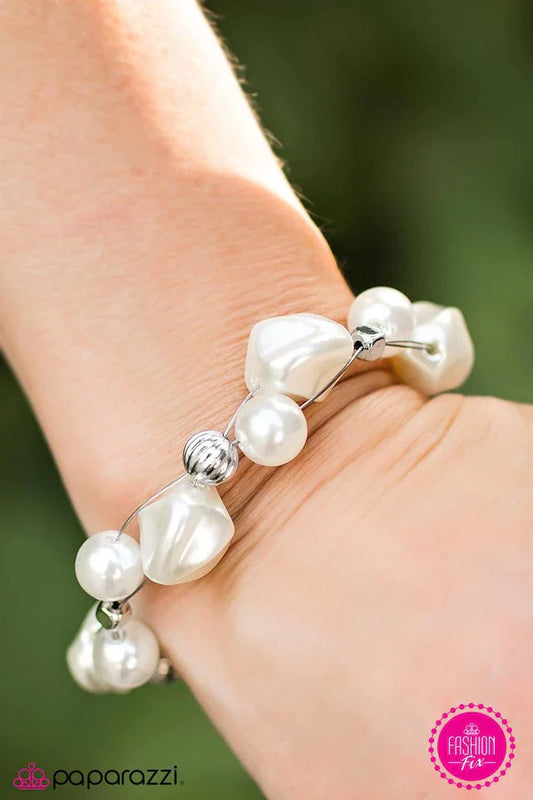 Paparazzi Bracelet ~ Wish Me Luck! - White