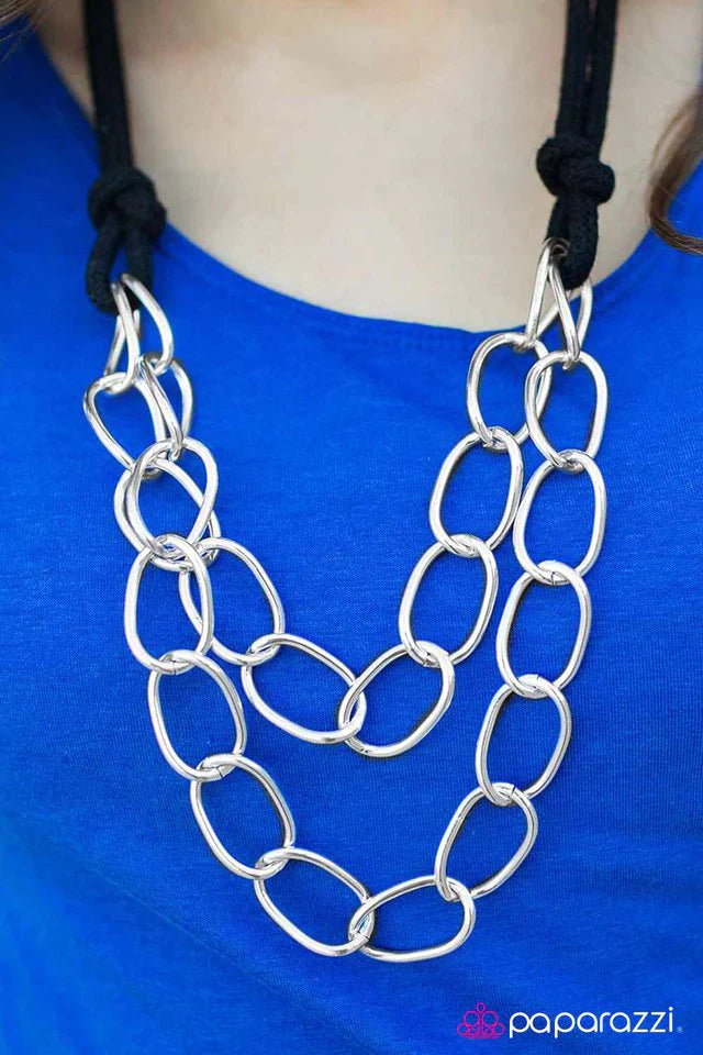 Paparazzi Necklace ~ Party On My Yacht - Black