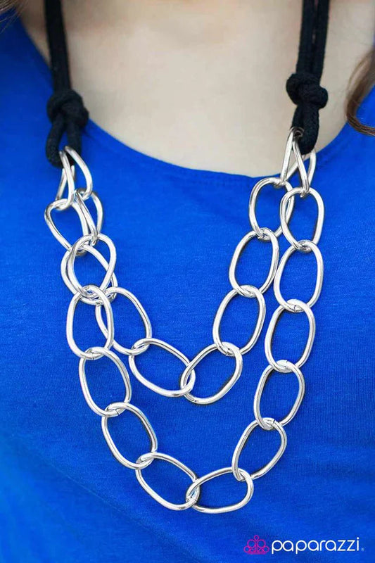 Paparazzi Necklace ~ Party On My Yacht - Black