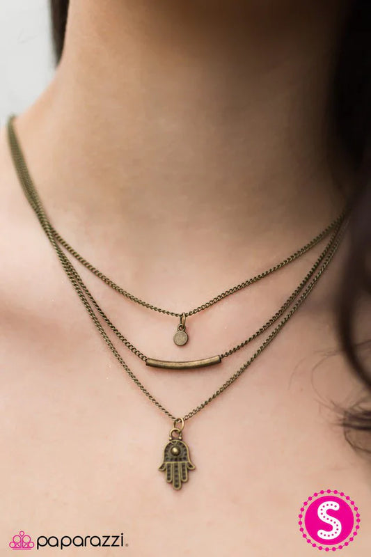 Paparazzi Necklace ~ Live Long and Prosper - Brass