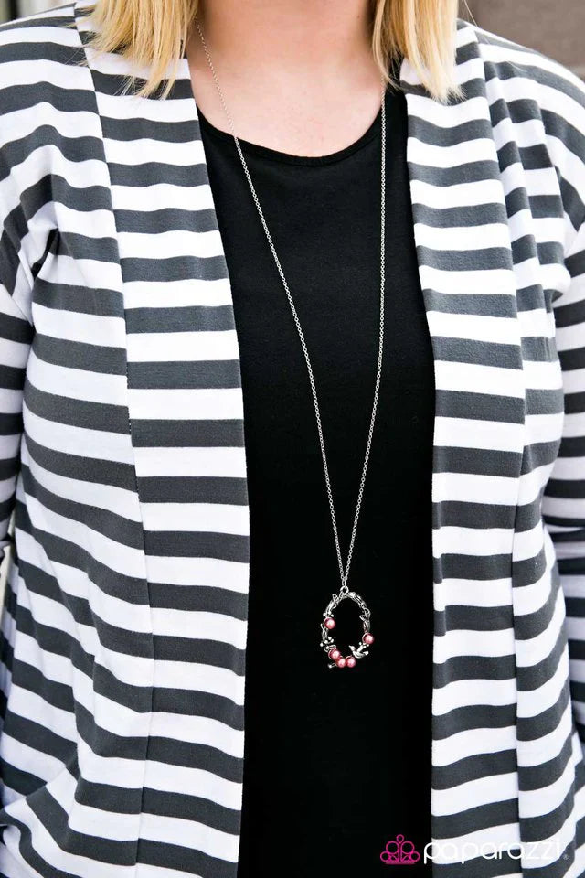 Paparazzi Necklace ~ Bird Song - Pink