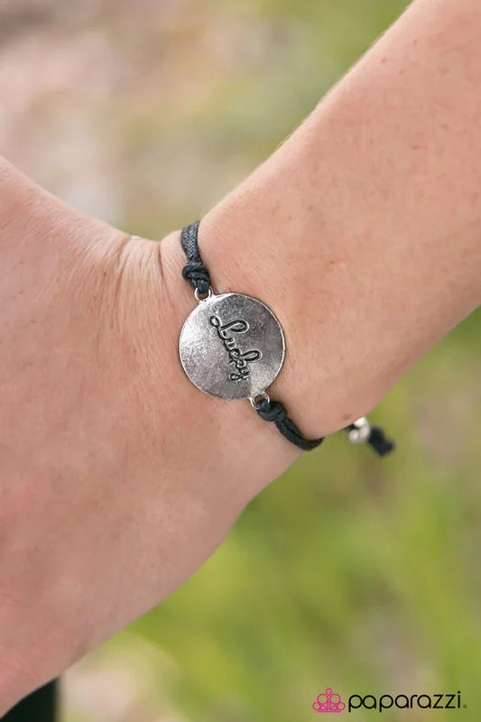 Paparazzi Bracelet ~ Its My Lucky Day - Black