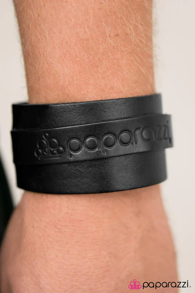 Paparazzi Bracelet ~ Ive Been Branded! - Black