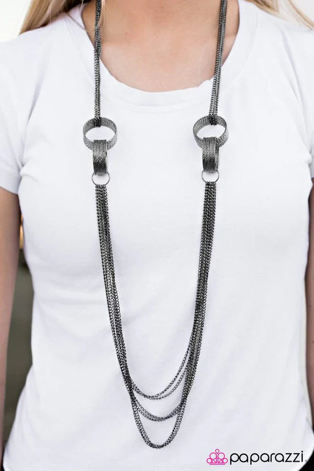 Paparazzi Necklace ~ Make Believe - Black