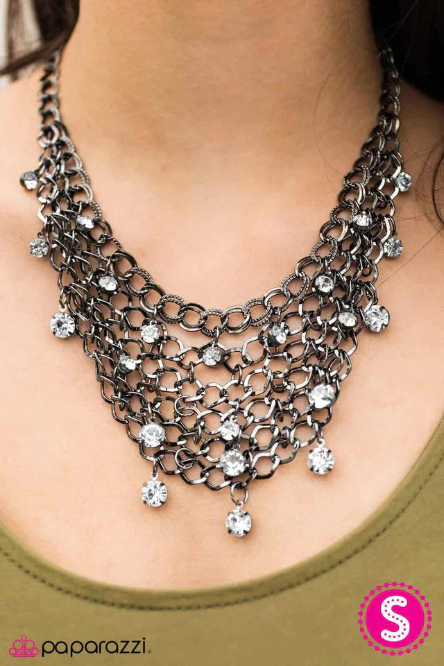 Paparazzi Necklace ~ Fishing for Compliments - Black