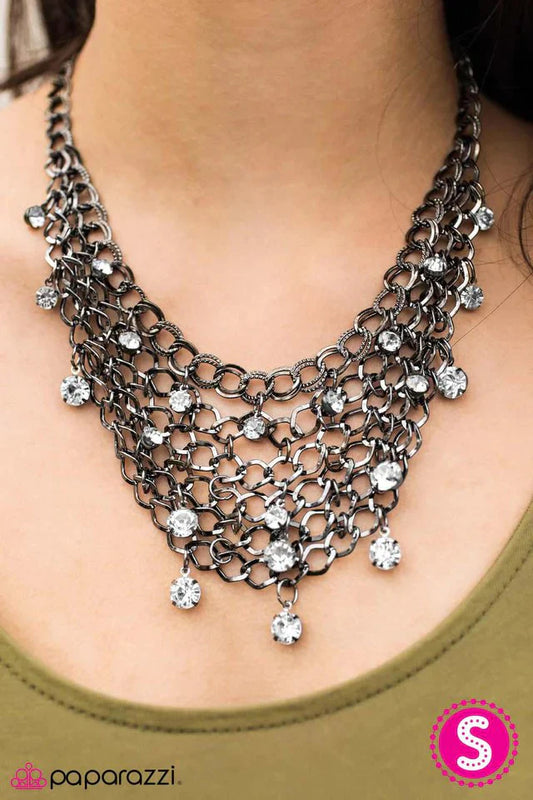 Paparazzi Necklace ~ Fishing for Compliments - Black