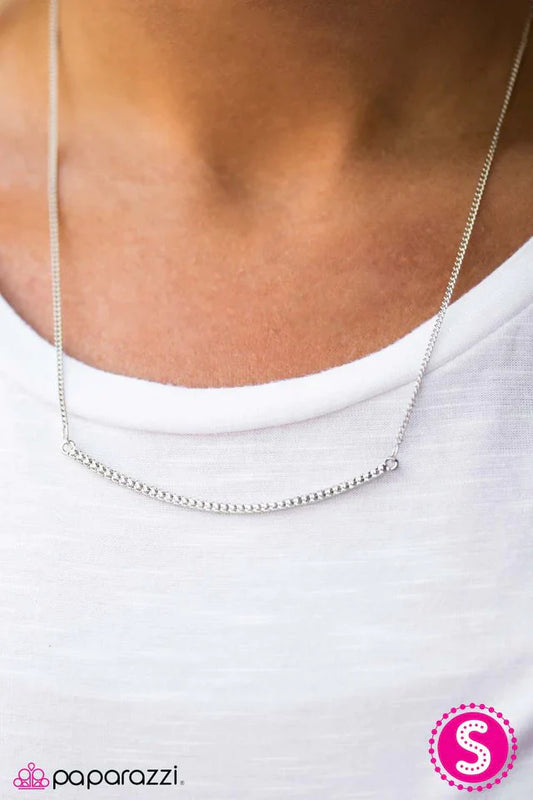 Paparazzi Necklace ~ BAR Out! - Silver