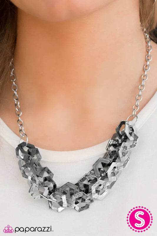 Paparazzi Necklace ~ HEXcellent! - Silver