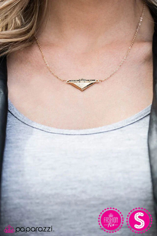 Paparazzi Necklace ~ The Ultimate Trifecta - Gold