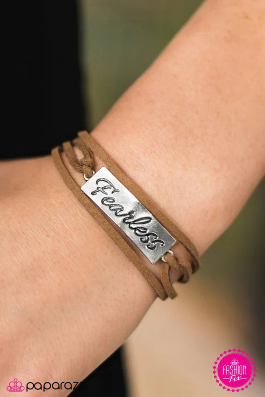Paparazzi Bracelet ~ Fearless - Brown