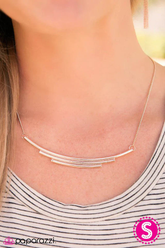 Paparazzi Necklace ~ Majestic Mesas - Gold