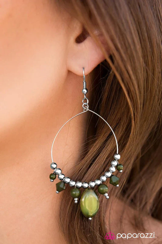 Paparazzi Earring ~ Sunset Shores - Green