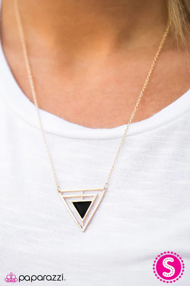 Paparazzi Necklace ~ Lets GEO Girls! - Black