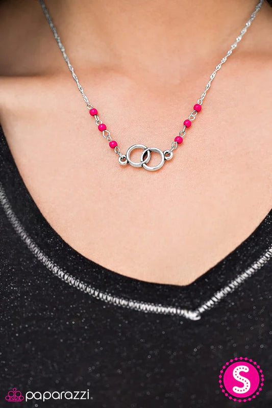 Paparazzi Necklace ~ If You Cant BEAD Them, Join Them - Pink