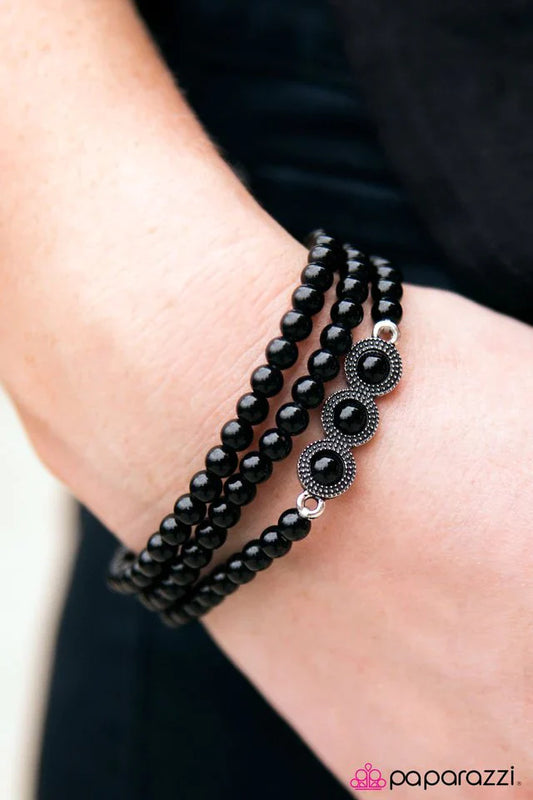 Paparazzi Bracelet ~ Happy Trails - Black