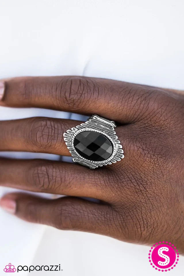 Paparazzi Ring ~ High Voltage - Black