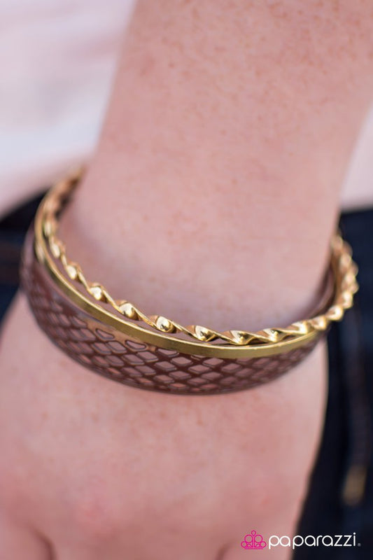 Paparazzi Bracelet ~ What A Thrill - Brown