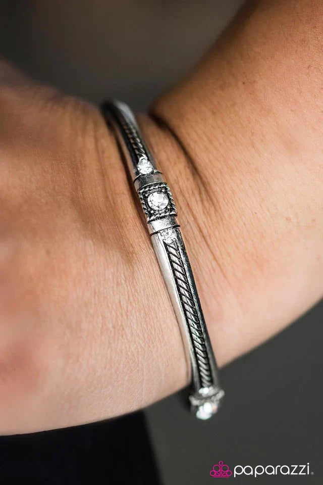 Paparazzi Bracelet ~ Cant BLING Me Down - White