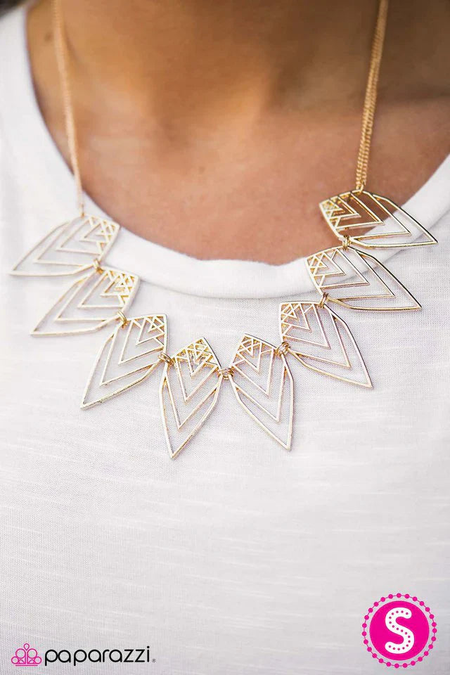 Paparazzi Necklace ~ Endangered Species - Gold